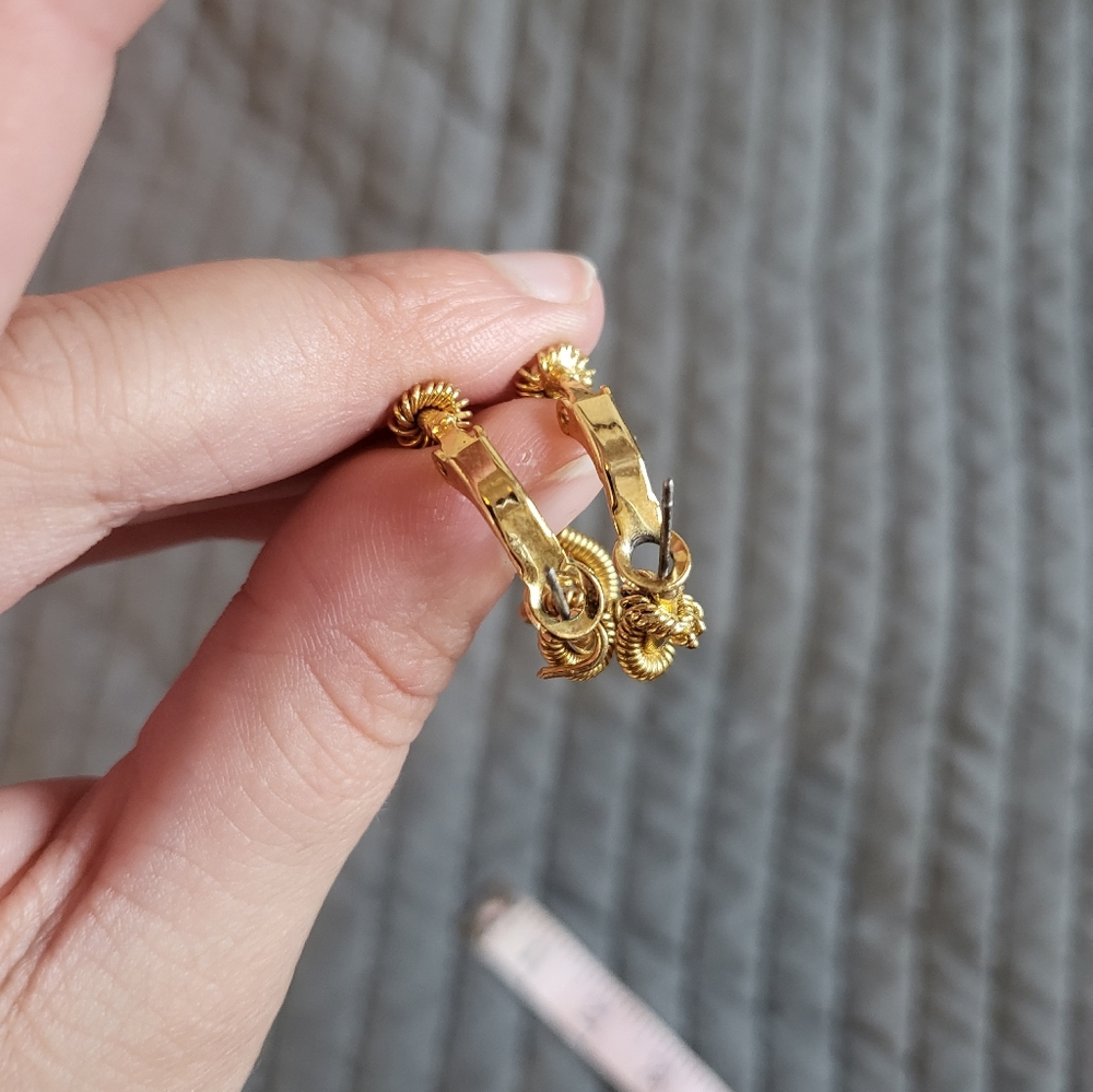 Mini Gold Hoops - Picture 3 of 6